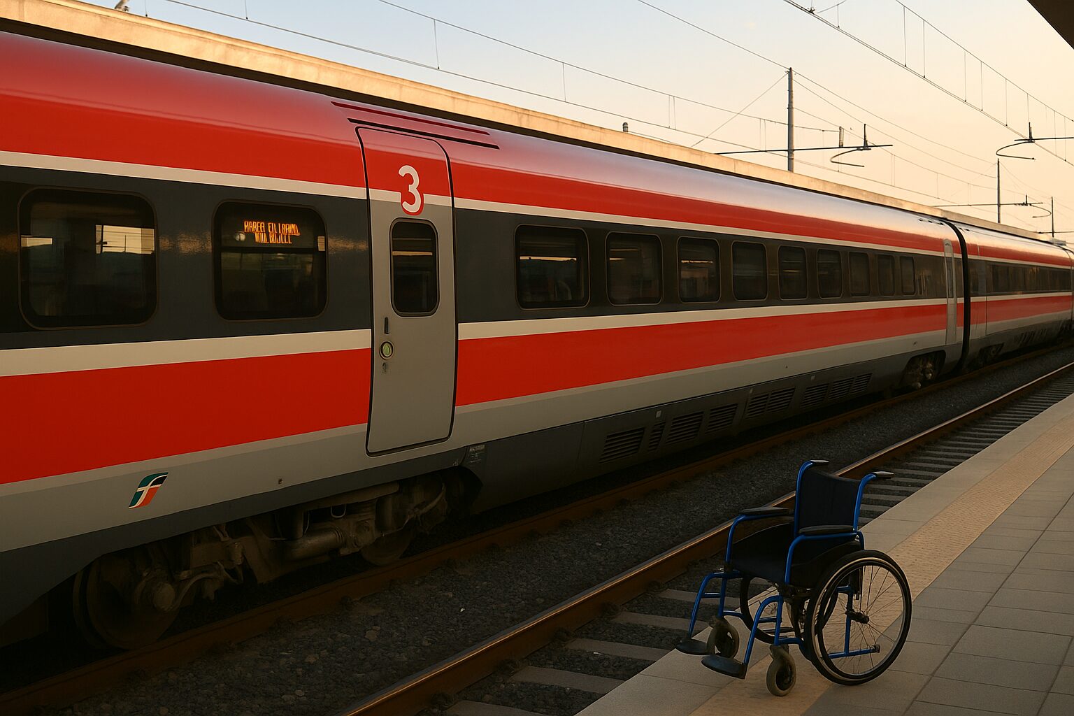 treno sedia a rotelle
