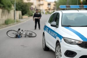 Incidente bici polizia municipale