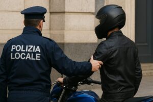 Giovane bloccato dalla polizia locale