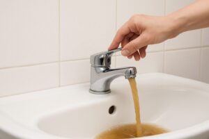 Acqua rubinetto sporca