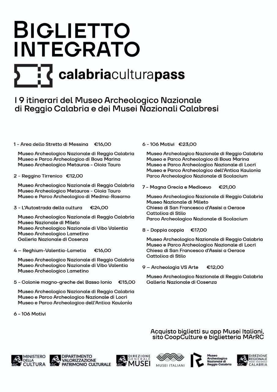 Calabriaculturpass biglietto integrato