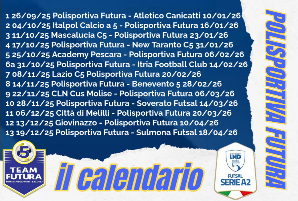 Calendario Futura 2025-2026