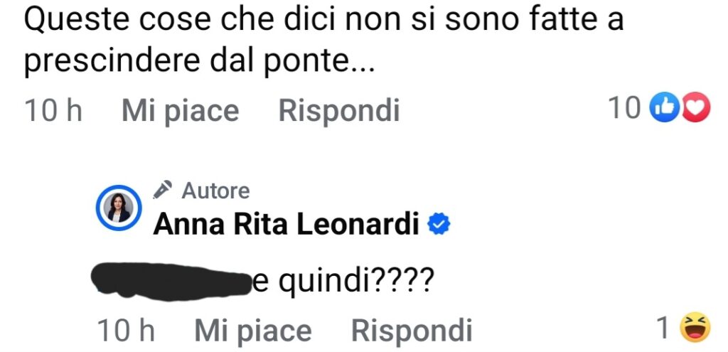 Commenti Anna Rita Leonardi Ponte