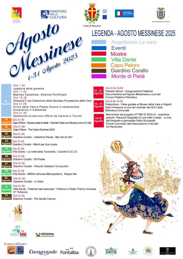 Locandina programma Agosto Messinese