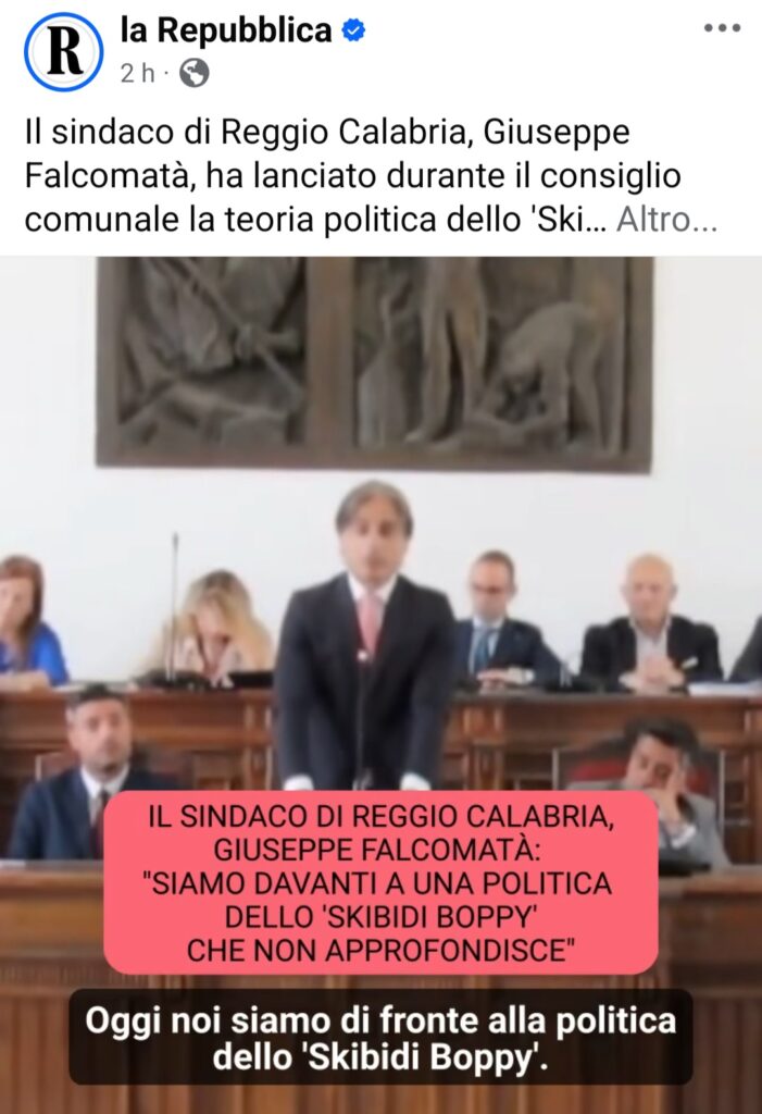 Skibidi Boppy Falcomatà Repubblica