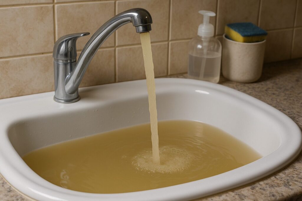 acqua torbida rubinetti