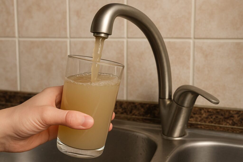 acqua torbida rubinetto