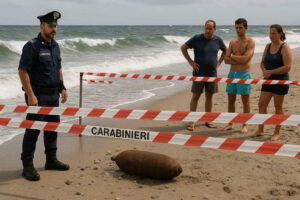 Ordigno bellico spiaggia