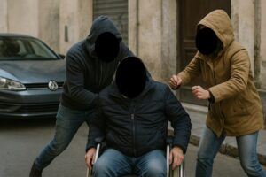 disabile aggredito