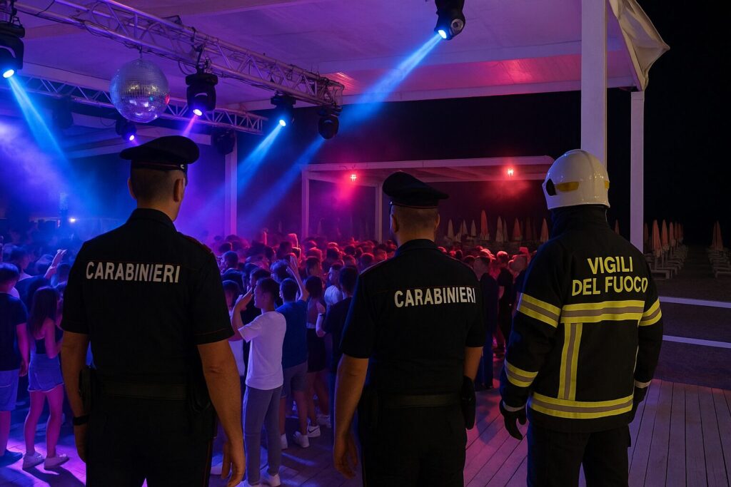discoteca sequestrata carabinieri vigili del fuoco