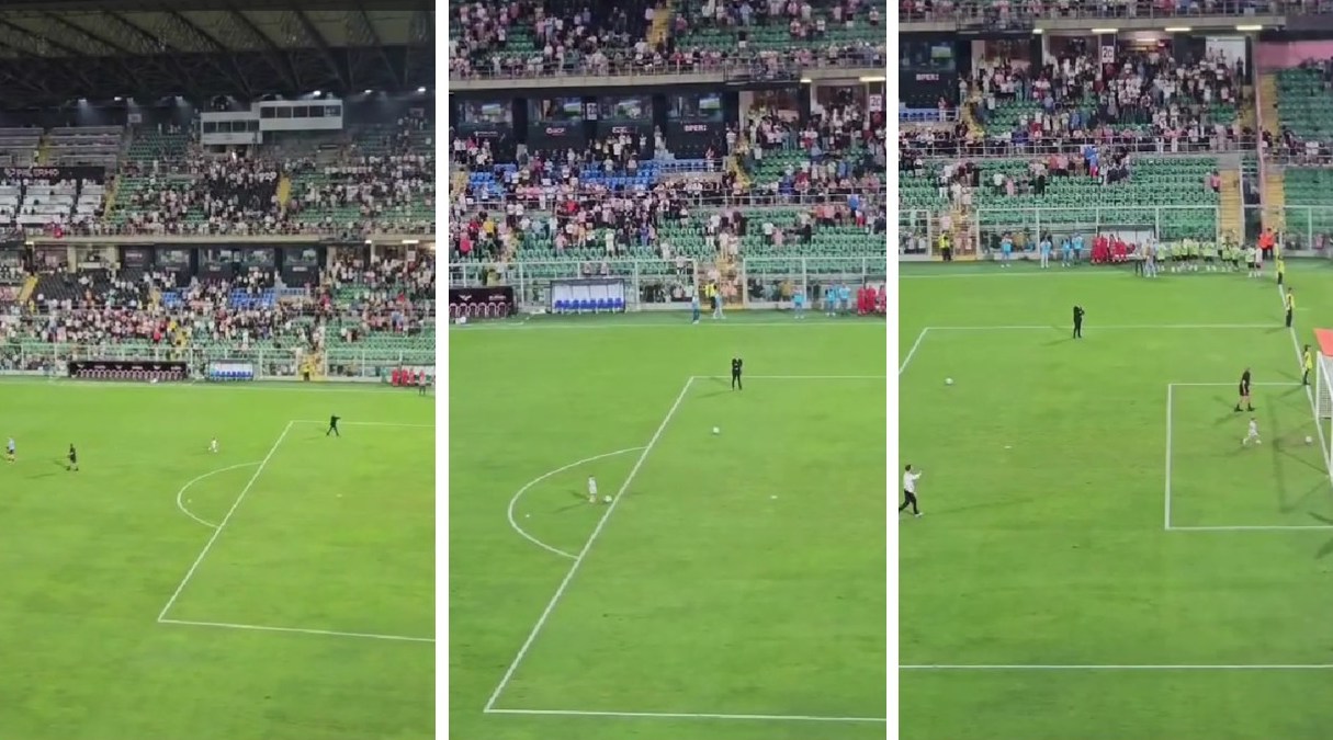 edoardo inzaghi segna sotto la curva al barbera a palermo