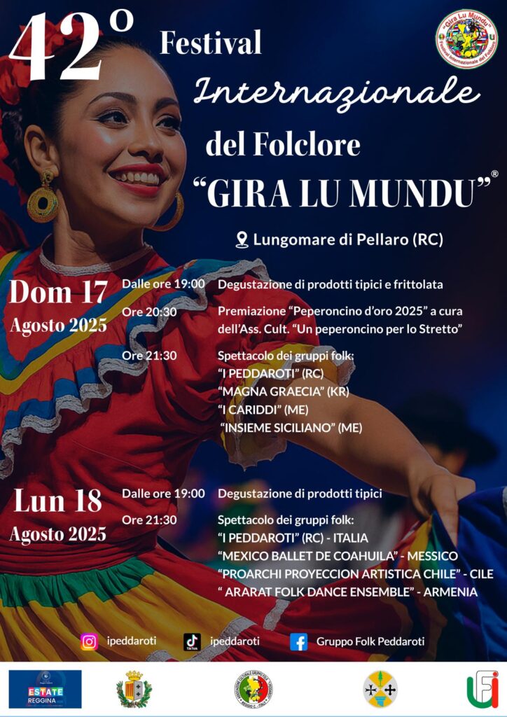 festival folclore gira lu mundu a pellaro 2025 locandina
