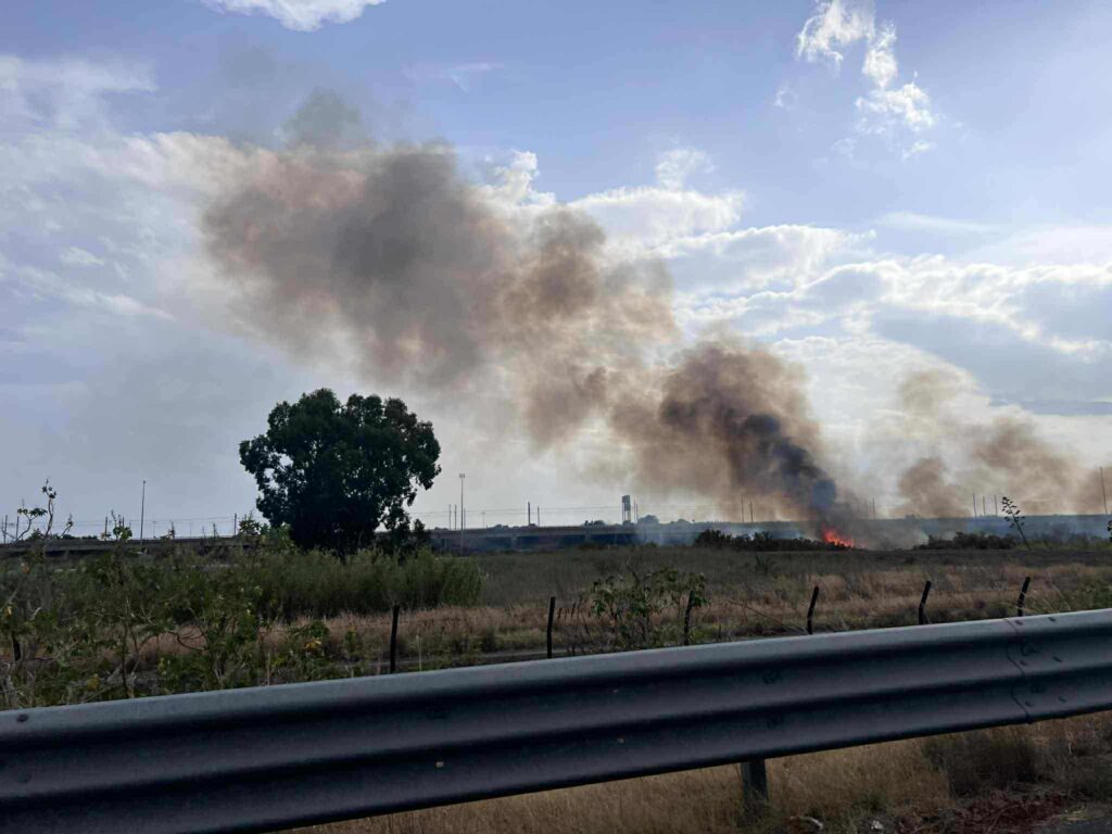 incendio laghetti saline