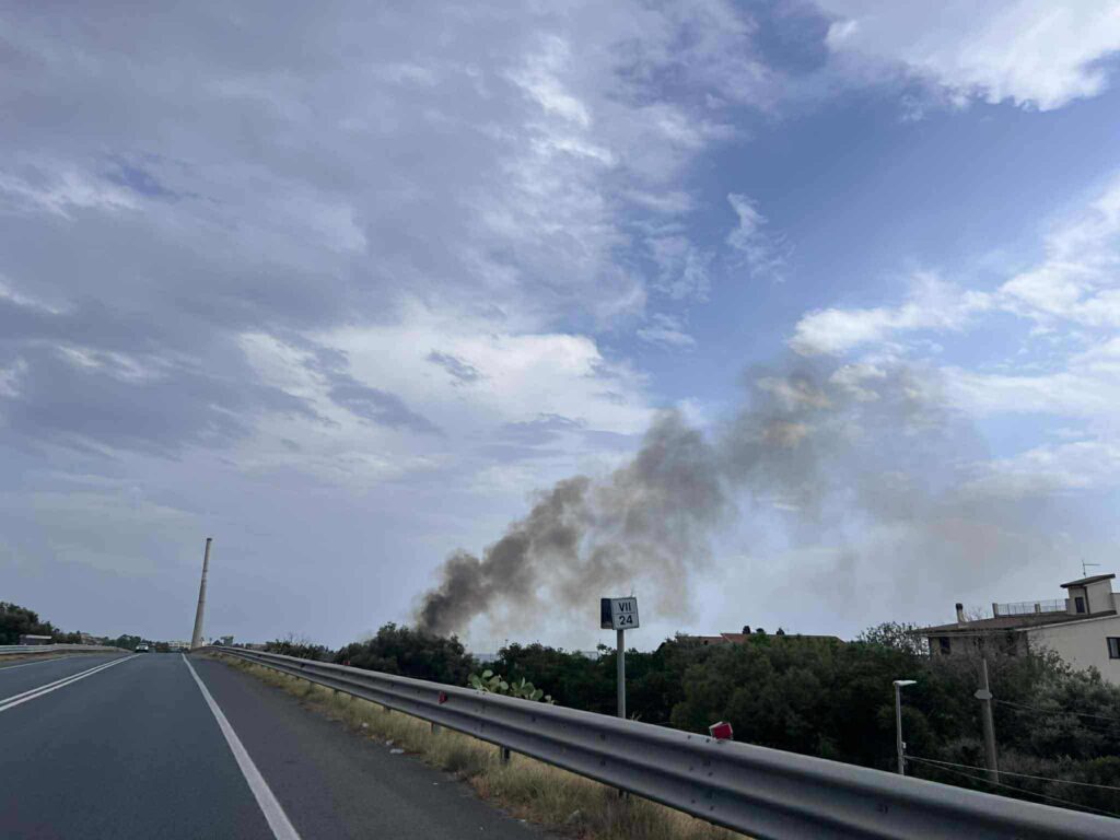 incendio laghetti saline