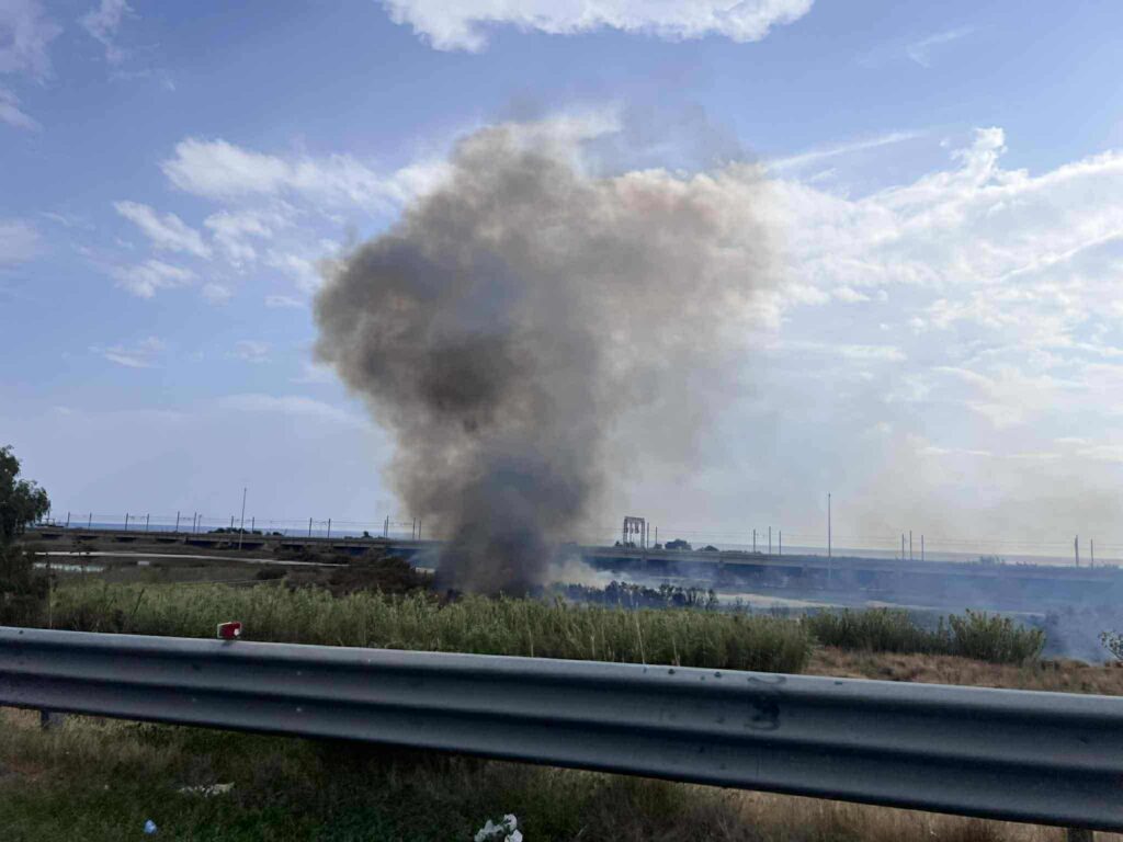 incendio laghetti saline