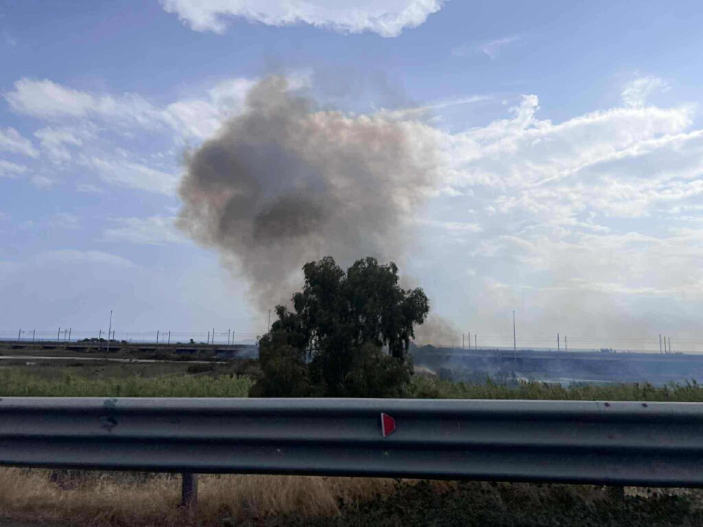 incendio laghetti saline