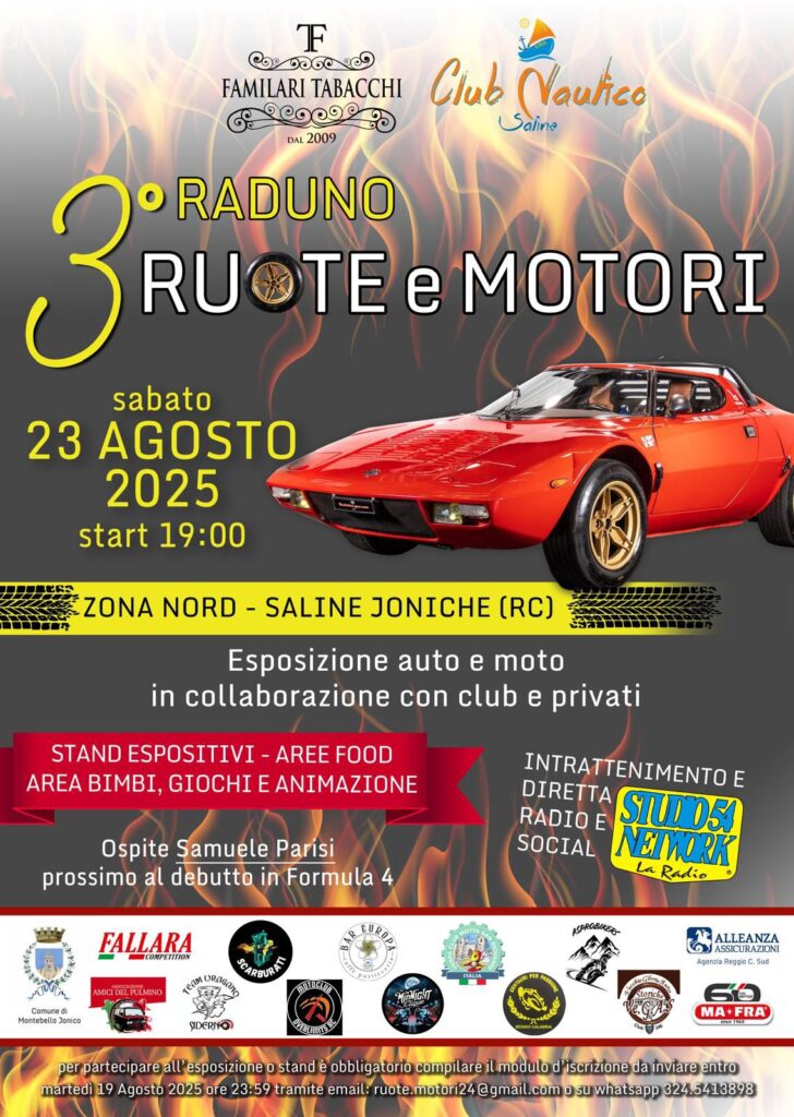 locandina raduno ruote e motori saline