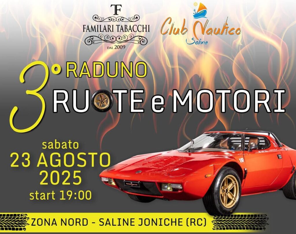 locandina raduno ruote e motori saline