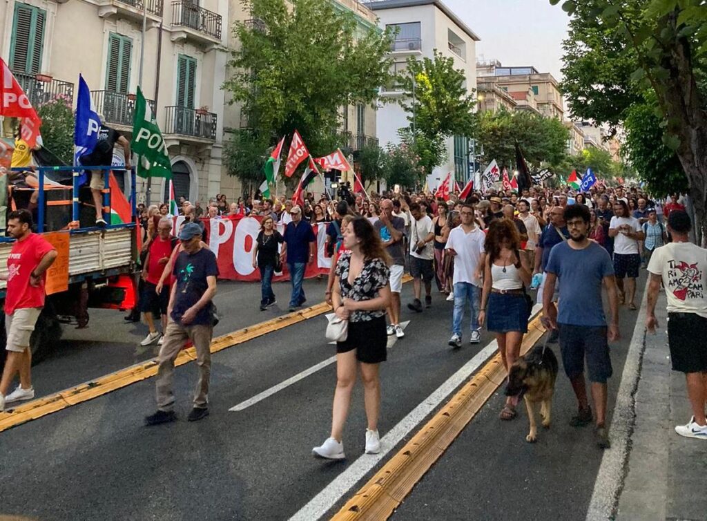 manifestazione no ponte sullo stretto messina 9 agosto 2025