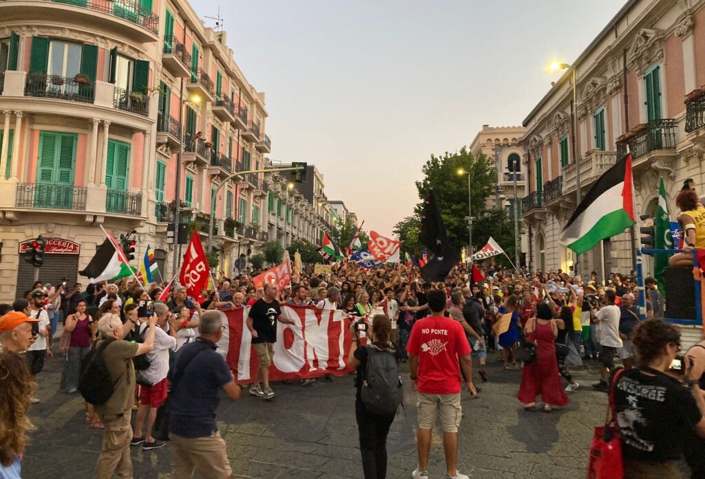 manifestazione no ponte sullo stretto messina 9 agosto 2025