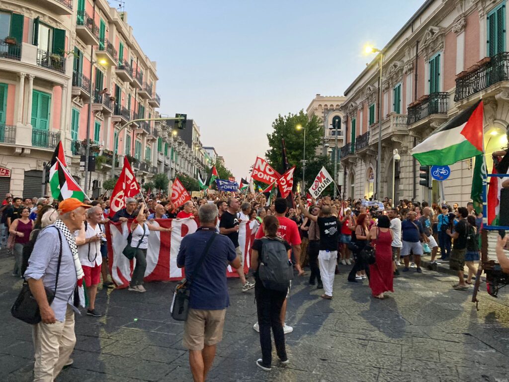 manifestazione no ponte sullo stretto messina 9 agosto 2025