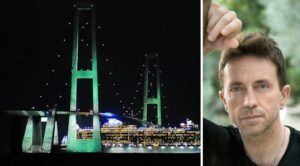 navi sotto il ponte sullo stretto e andrea scanzi