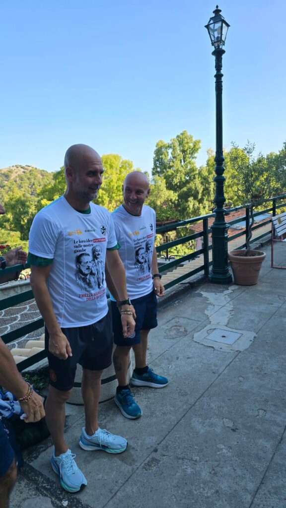 pep guardiola e staff city al santuario di santa rosalia palermo