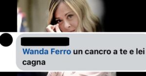 screen insulti a wanda ferro e giorgia meloni