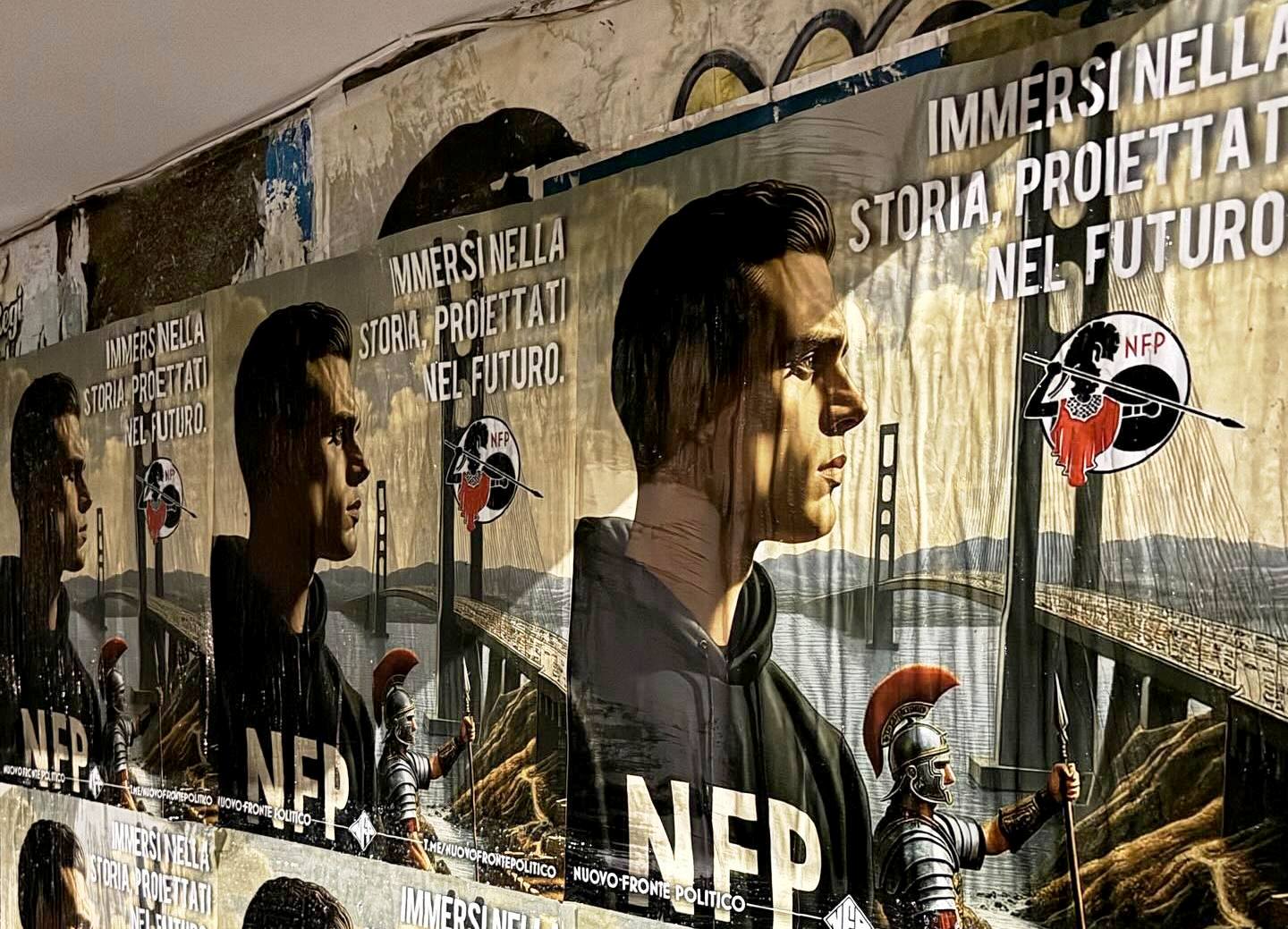 striscioni ponte sullo stretto di nuovo fronte politico