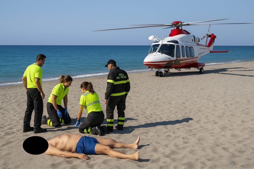 uomo muore sulla spiaggia