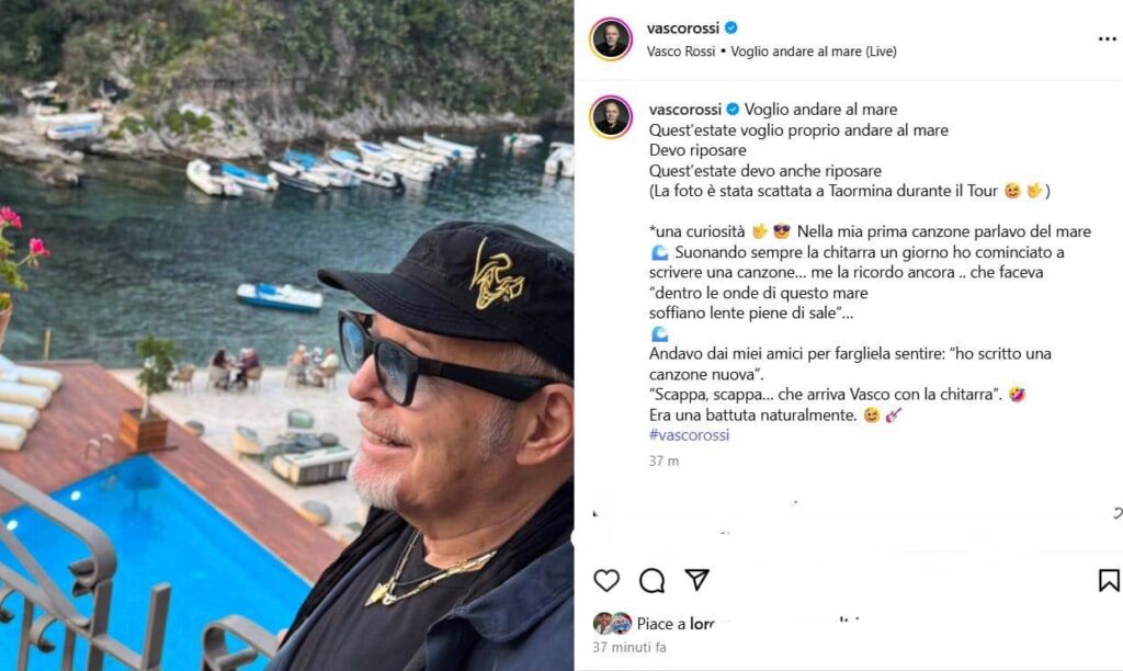 vasco rossi foto taormina