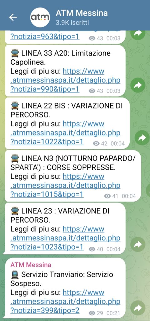 Atm linee soppresse