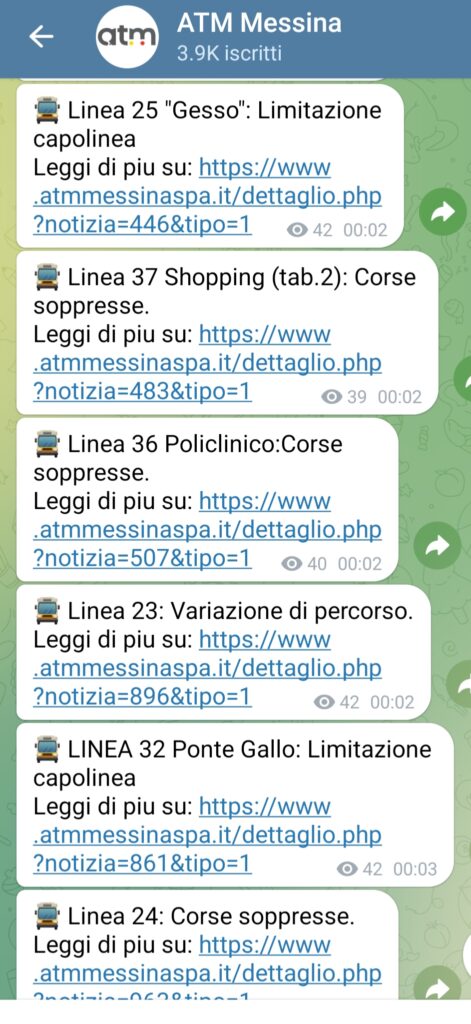 Atm linee soppresse