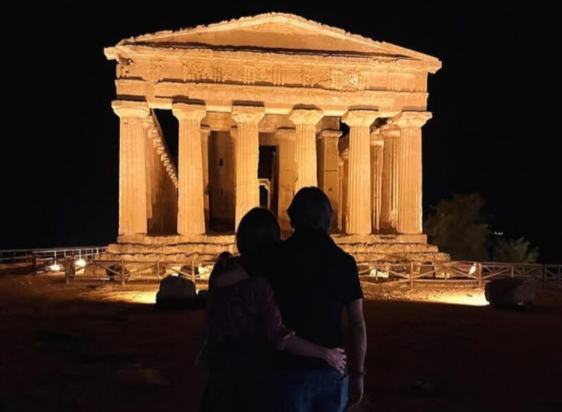 Angela Robusti e Pippo Inzaghi alla Valle dei Templi
