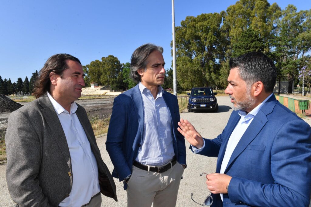 Latella Falcomatà e Brunetti al campo Coni