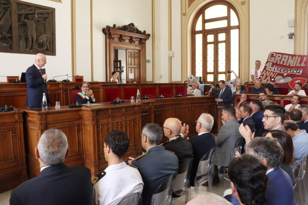Consegna cittadinanza onoraria di Reggio Calabria Gianni Infantino