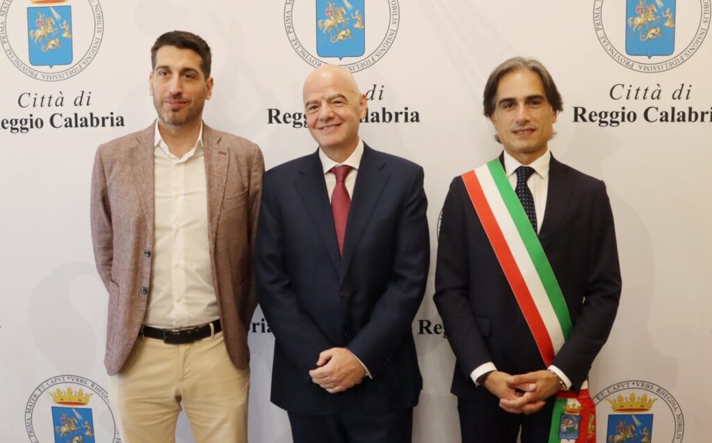 Consegna cittadinanza onoraria di Reggio Calabria Gianni Infantino