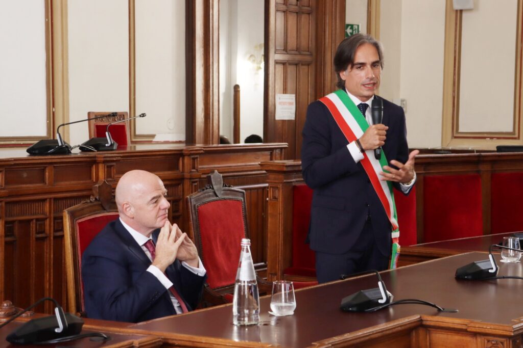 Consegna cittadinanza onoraria di Reggio Calabria Gianni Infantino