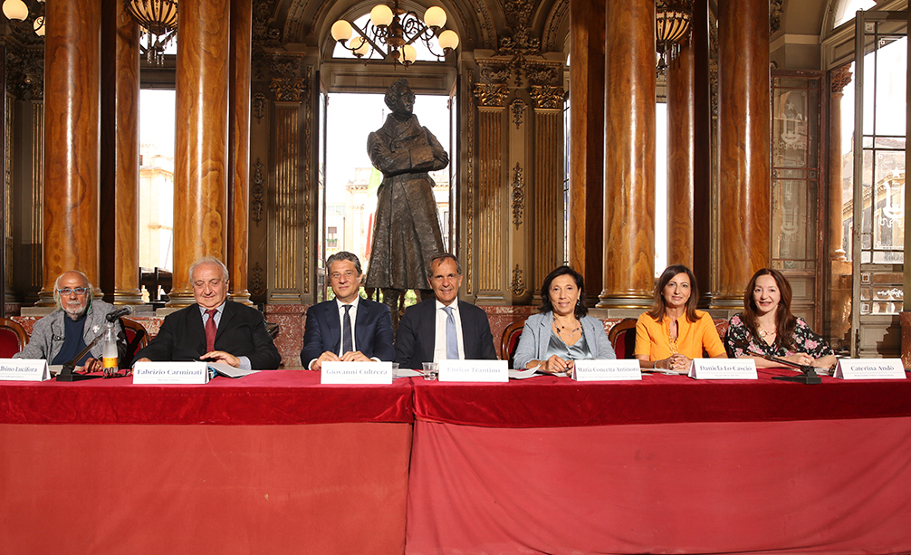 Da sx Lucifora, Carminati, Cultrera, Trantino, Antinoro, Lo Cascio, Andò