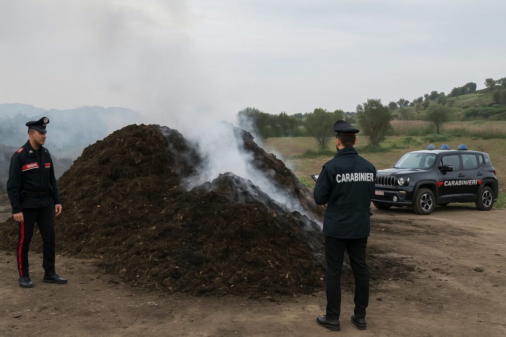Area smaltimento rifiuti Carabinieri