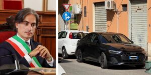 Falcomatà auto parcheggiata contromano