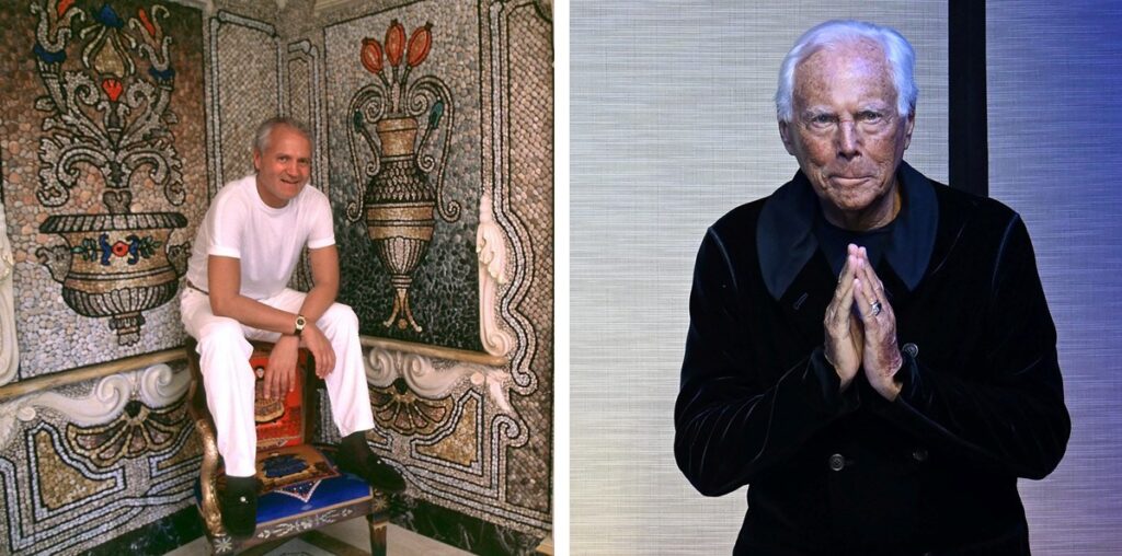 Gianni Versace e Giorgio Armani