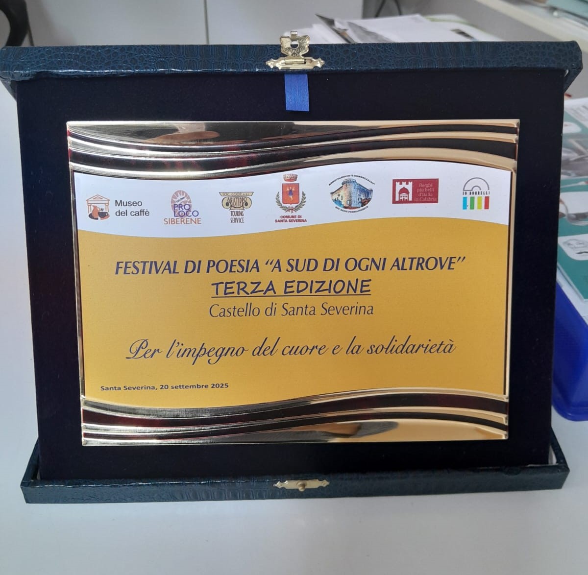 Il premio conferito ad Auser Territoriale Crotone