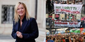 Meloni proteste Gaza