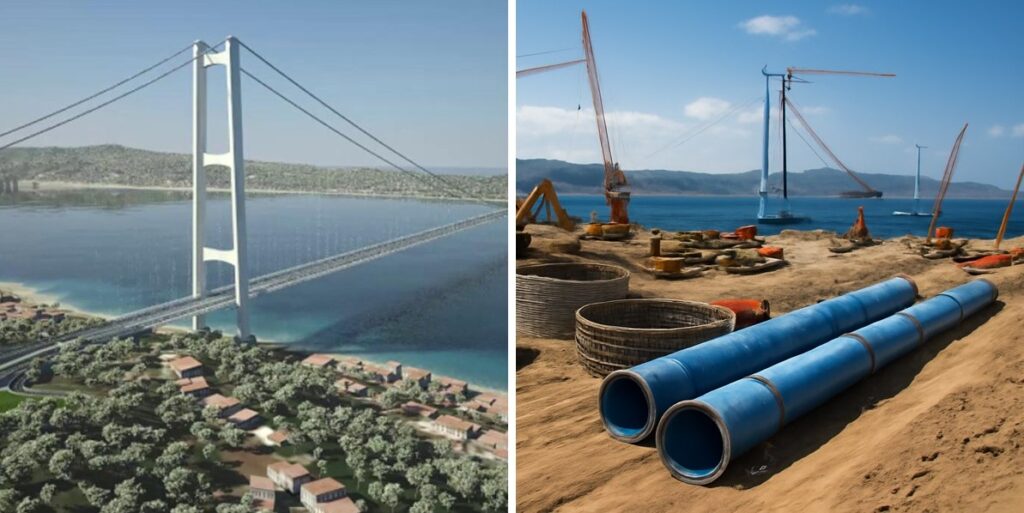 Ponte sullo Stretto cantiere lavori
