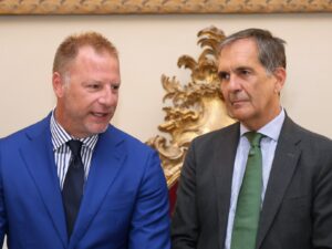 Presentazione del Catania al Comune Grella e Trantino
