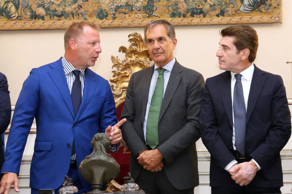 Presentazione del Catania al Comune Grella e Trantino