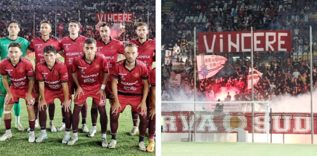 Reggina-Gelbison squadra curva sud