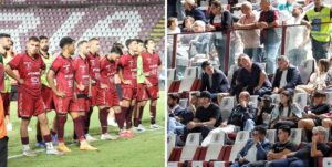 Reggina sconsolata e Ballarino e Minniti in tribuna