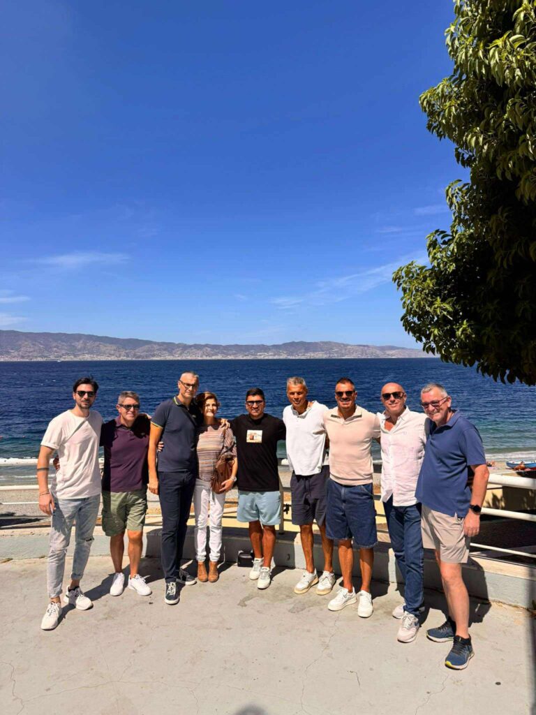 Tonetto Pizarro e Perrotta con il Roma Club di Reggio Calabria al Lungomare di Reggio Calabria